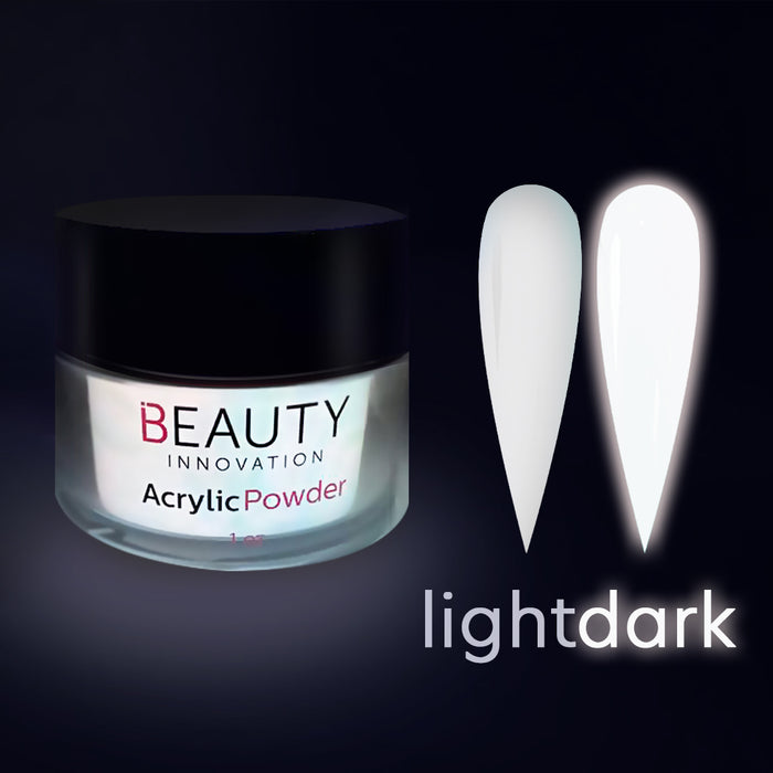 ACRYLIC POWDER - GLOW IN THE DARK WHITE HALO 1 oz